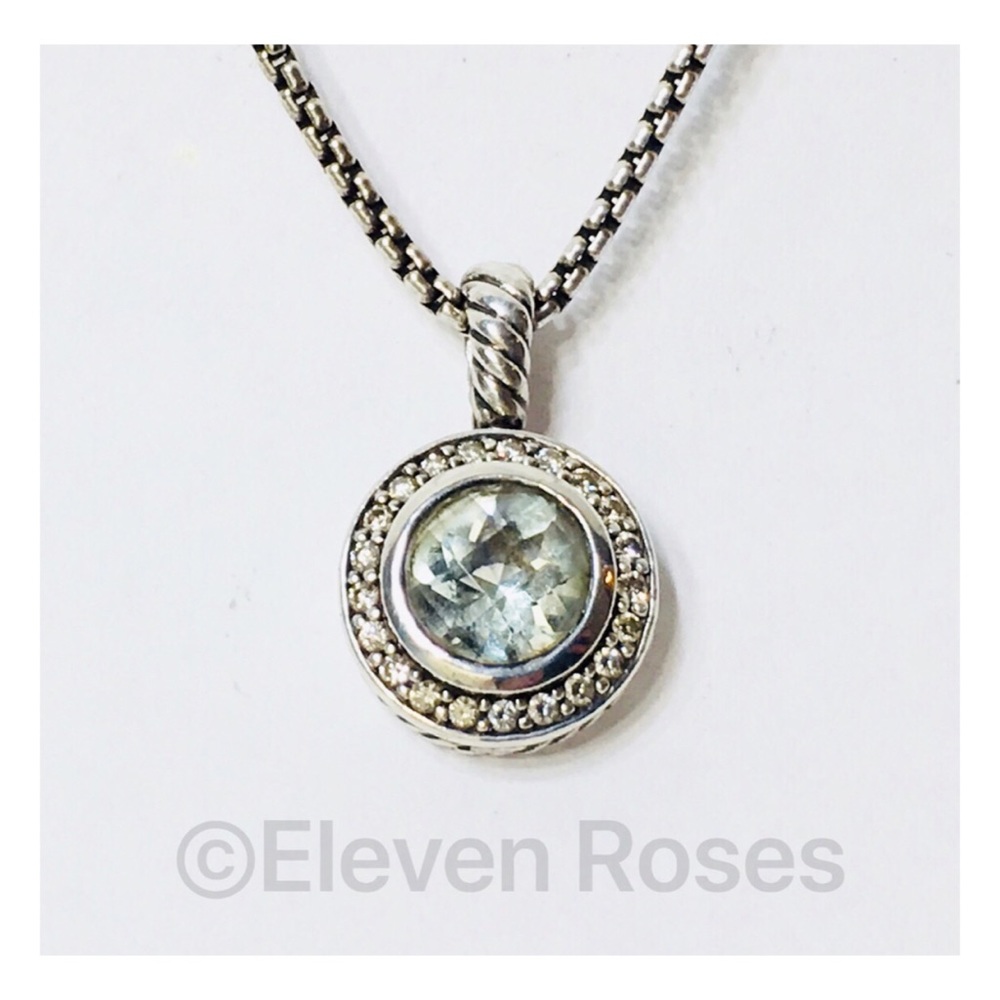 David Yurman Prasiolite Diamond Cerise Necklace